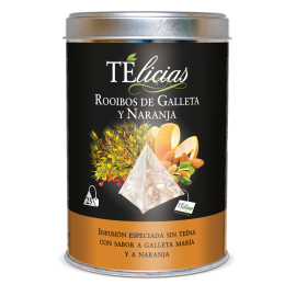 "Telicias" Piramides 25 ud. "Rooibos de Galleta y Naranja"